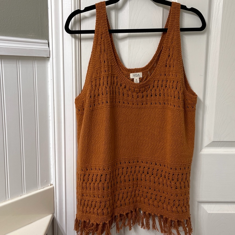 a.n.a Rust Knit Tank Top